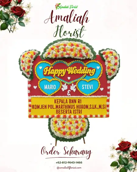 Papan Bunga Pernikahan Talegong